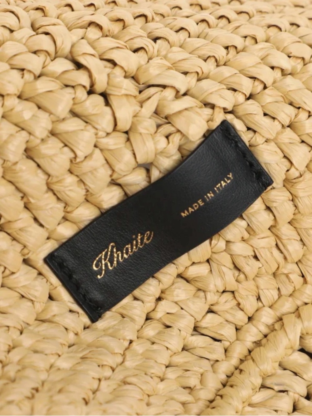 KHAITE Beige Handwoven Raffia Tote - Picture 3 of 4